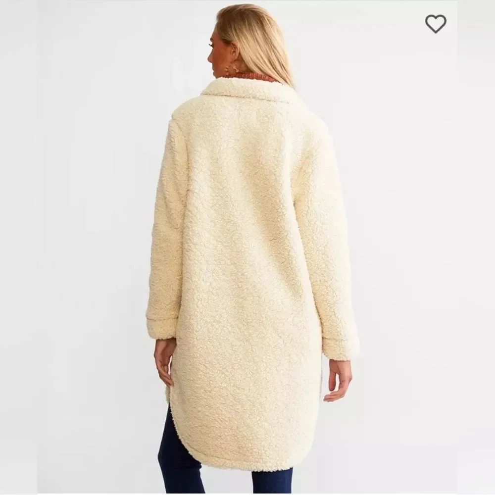 LIV Outdoor Olive / Army Green Sherpa Long Coat - Women